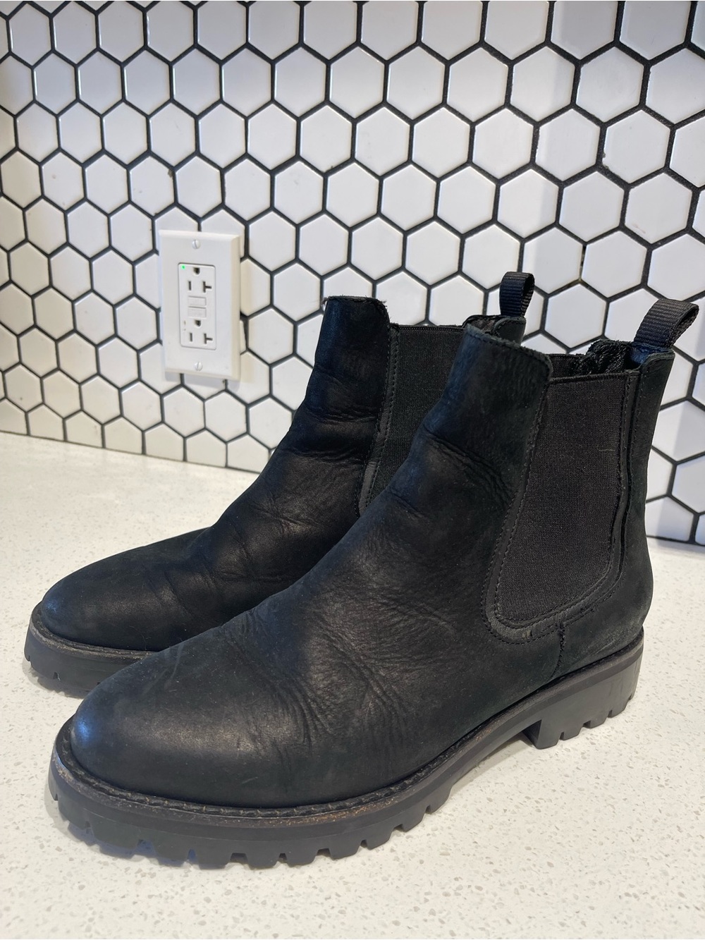 Thursday Boot Company Women's Black Chelsea Combat Boots